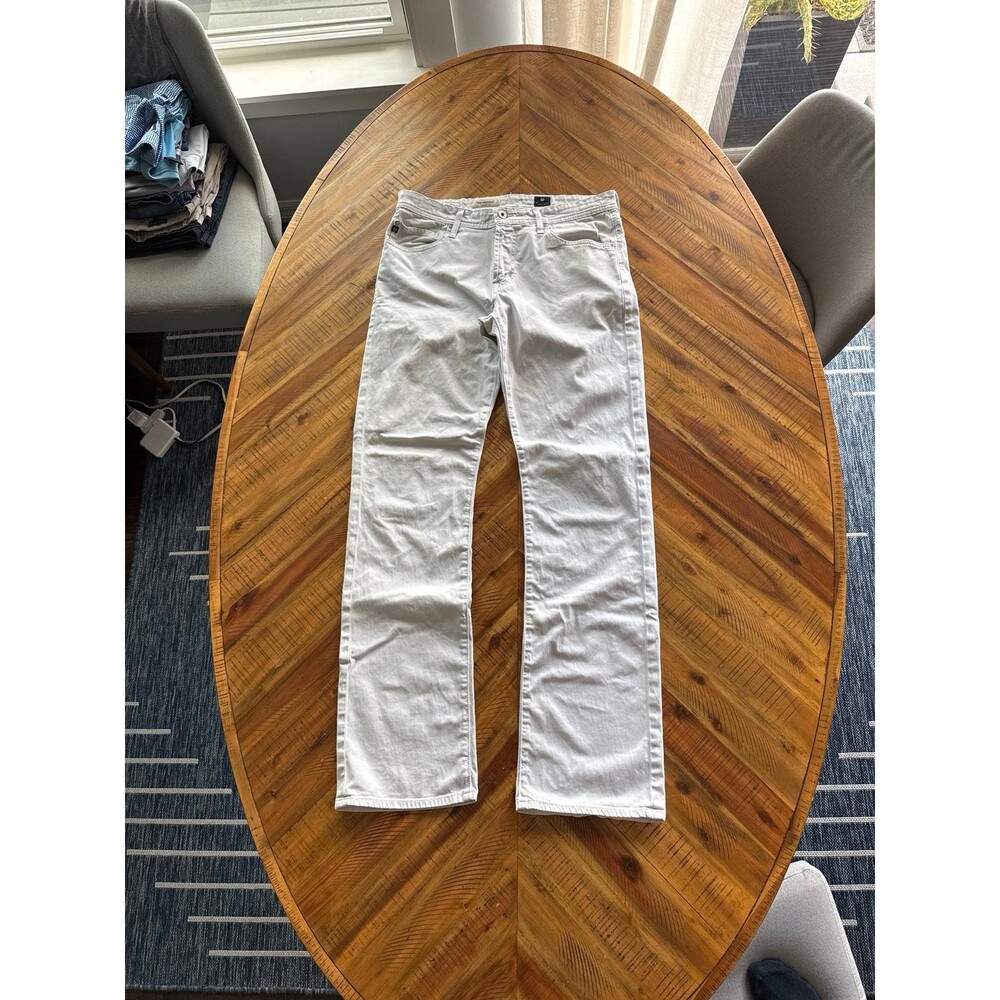 AG Jeans Protégé Men’s 33x34 Off White Classic Straight Leg Pants SUD Sateen